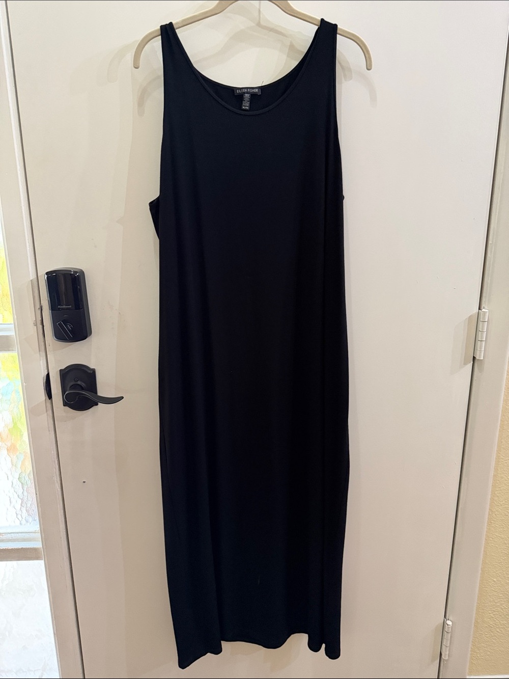 Eileen Fisher Willow & Clay Black Sleeveless Maxi Slip Dress